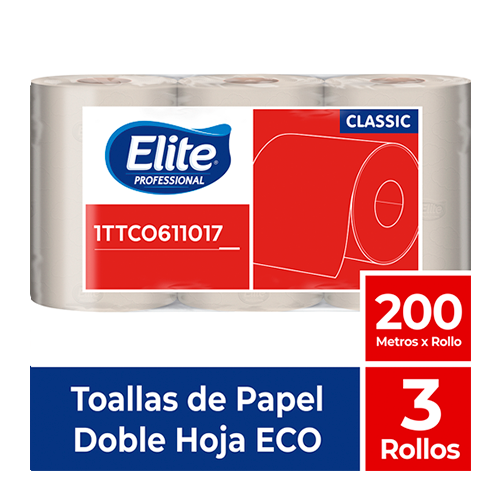 TOALLA ELITE ROLLO HOJA SENCILLA NATURAL