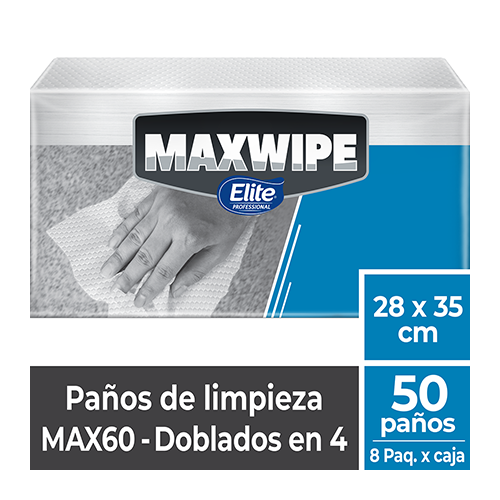 MAXWIPE QUATERFOLD MAX60 - 50 Paños Blanco