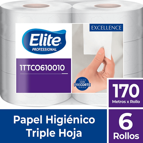 PAPEL HIGIÉNICO ELITE JUMBO TRIPLE HOJA 