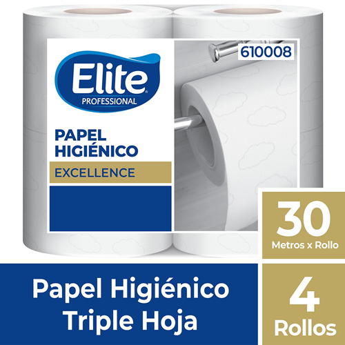 Papel Higiénico triple Hoja Blanco 30 mts x 4